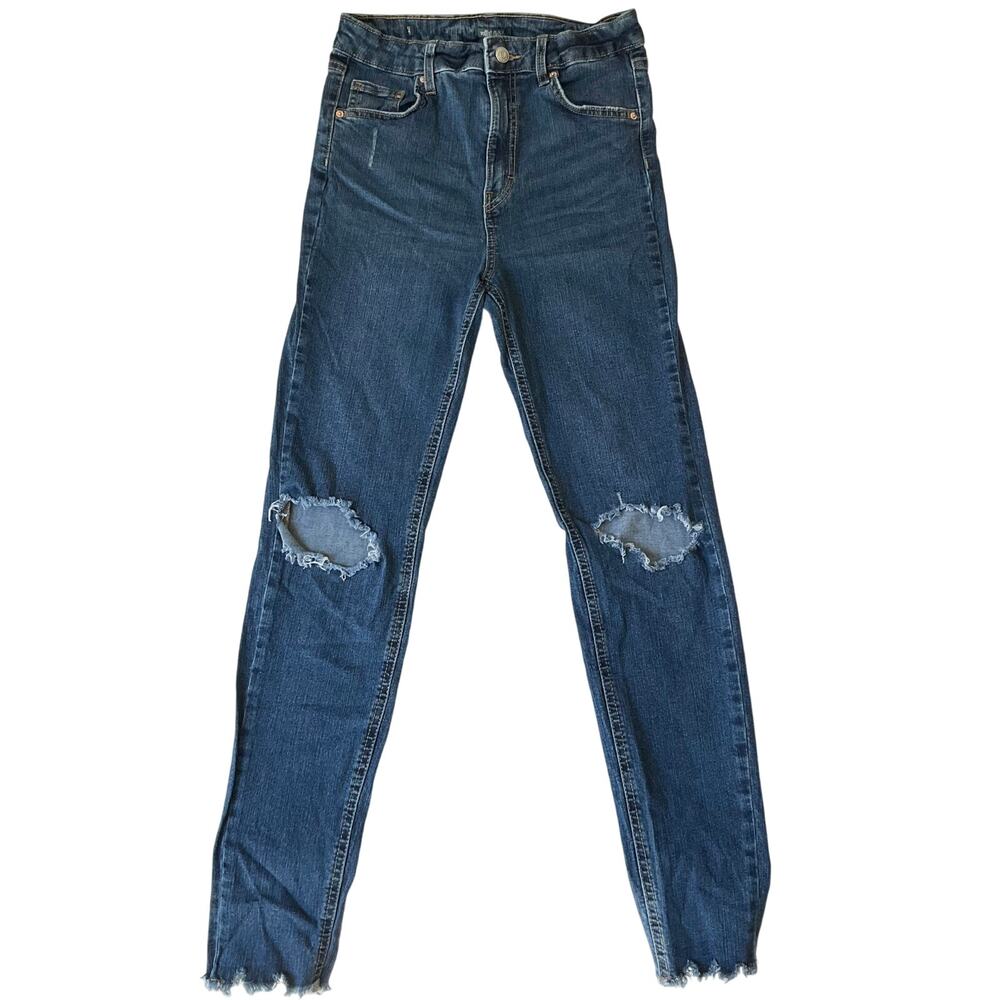 Wild Fable Women Skinny Jeans size 6 Blue High Rise Stretch Ripped